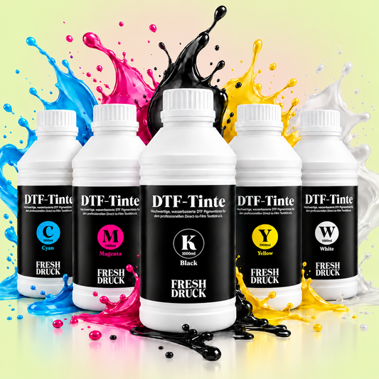 DTF-Tinte 5x 1L Set – CMYK + Weiß